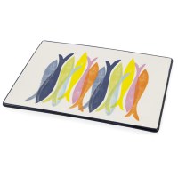 8" x 10" Multi Color Fish Ceramic Platter