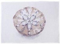 13" x 18" Taupe Sand Dollar on White Placemat