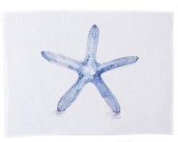 13" x 18" Blue Starfish on White Placemat