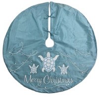 42" Round Blue Turtle Tree Skirt