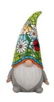 9" Daisy Hat Mosaic Resin Gnome
