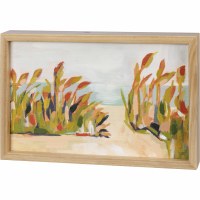 8" x 12" The Dunes Sea Oats Inset Box Sign