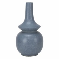 14" Blue Ceramic Vase