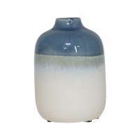 6" Blue and White Ceramic Vase