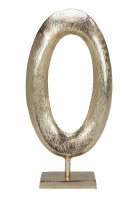 Small Silver and Gold Oval Sculptire on a Stand