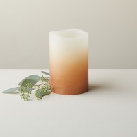 4" x 6" LED Orange Ombre Candle