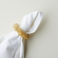 Gold Beaded Wreath Napkin Ring