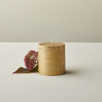 3" x 3" Gold Pillar Candle