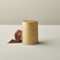 3" x 4" Gold Pillar Candle