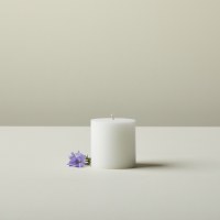 3" x 3" White Pillar Candle