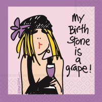 My Birthstone is a Grape Beverage Napkin