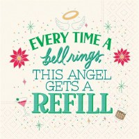 This Angel Gets a Refill Beverage Napkin