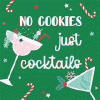 No Cookies Just Cocktails Beverage Napkin