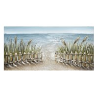 12" x 24" Beach With a Fence Canvas