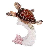 5" Reisn Turtle on Coral Figurine