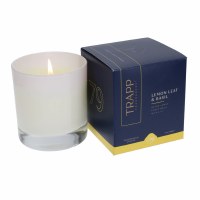 7 oz Lemon Leaf and Basil Fragrance Glass Candle