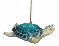 Blue Turtle Polyresin Ornament