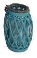 Small Blue Wicker Lantern