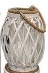 Small White Wicker Lantern