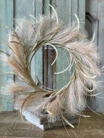 24" Faux Pale Whisp Wreath