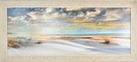 29" x 65" Sun Spot and Beach Gel Textured Coastal Print in Gray Frame