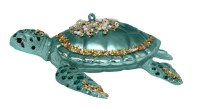 5" Aqua Sea Turtle Ornament