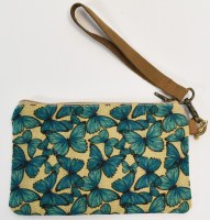 5" x 8" Multi Blue Butterfly Wristlet