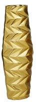 18" Gold Metal Textured Vase