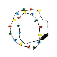 LED Colorful Light Bulb Christmas Necklace