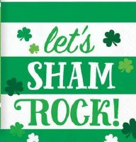 5" Square "Let's Sham Rock" Beverage Napkin