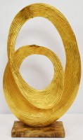 20" Double Gold Loop Sculpture