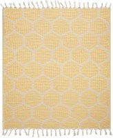 50" x 60" Yellow Hex Cotton Throw