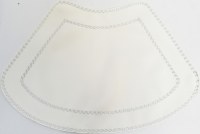 Silver and White Three Lines Wedge Placemat