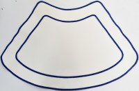 White and Navy Border Wedge Placemat