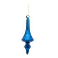 5" Blue Triangular Drop Ornament