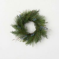 6.5" Opening Faux Blue Berry Juniper Pine Candle Ring