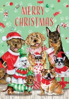 18" x 12" Mini Christmas Dogs Garden Flag