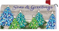 Seaglass Christmas Tree Mailbox Cover