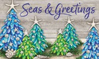 18" x 30" Seaglass Christmas Tree Doormat