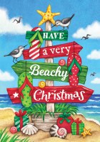 Mini Beachy Christmas Garden Flag