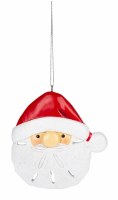 4" Sand Dollar Shaped Santa Ornament