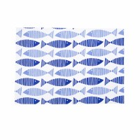14' x 20" Blue Stripe Fish Placemat