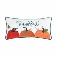 10" x 20" Thankful Pumpkins Decorative Pillow Fall and Thanksgiving Decoration