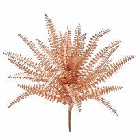 19" Faux Gold Fern Bush