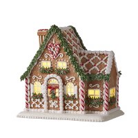 9" LED Gingerbread House Figurine