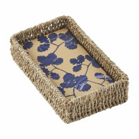 8.5" x 5" Seagrass Guest Towel Holder WIth Guest Towels by Mud Pie