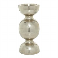 14" Silver Metal Candleholder