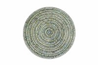 27" Round Tan Mosaic Shell Wall Plaque