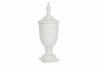 26" White Ceramic Urn