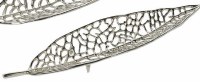 24" Silver Contemporary Openwork Leaf Tray